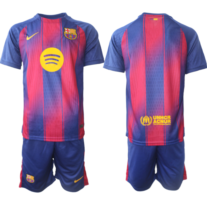 Men 2025-2026 Club Barcelona home red Blank Soccer Jersey->barcelona jersey->Soccer Club Jersey